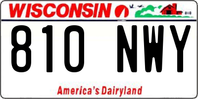 WI license plate 810NWY