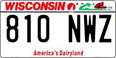 WI license plate 810NWZ