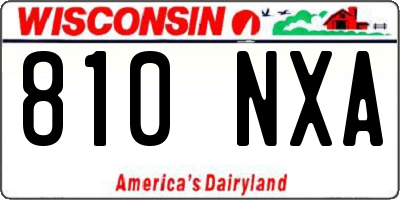 WI license plate 810NXA