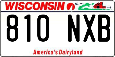 WI license plate 810NXB