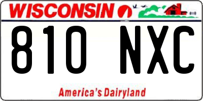 WI license plate 810NXC