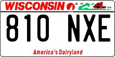 WI license plate 810NXE