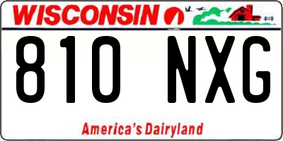 WI license plate 810NXG