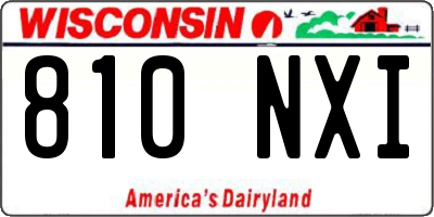 WI license plate 810NXI