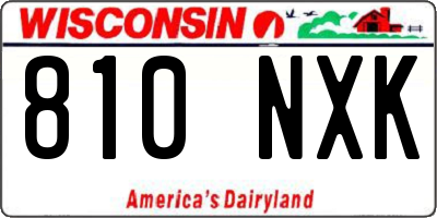 WI license plate 810NXK