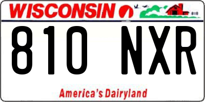WI license plate 810NXR