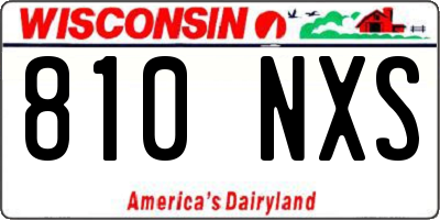 WI license plate 810NXS