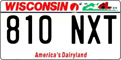 WI license plate 810NXT
