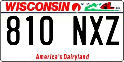 WI license plate 810NXZ