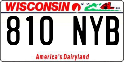 WI license plate 810NYB