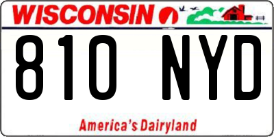 WI license plate 810NYD