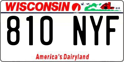 WI license plate 810NYF