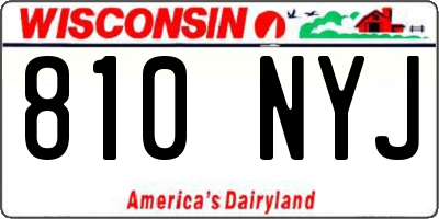 WI license plate 810NYJ