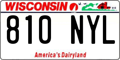 WI license plate 810NYL