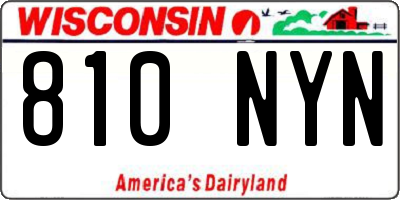 WI license plate 810NYN