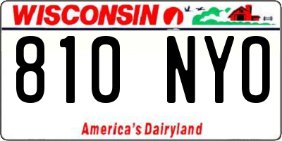 WI license plate 810NYO