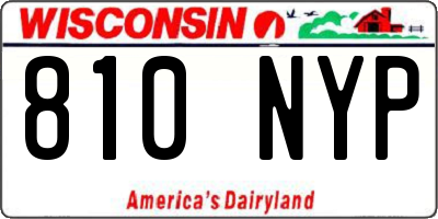 WI license plate 810NYP