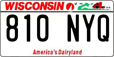 WI license plate 810NYQ