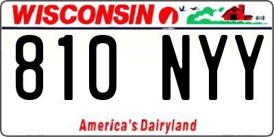 WI license plate 810NYY