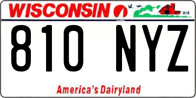 WI license plate 810NYZ