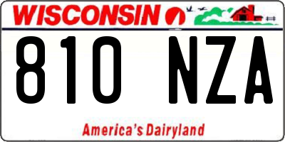 WI license plate 810NZA