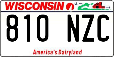 WI license plate 810NZC