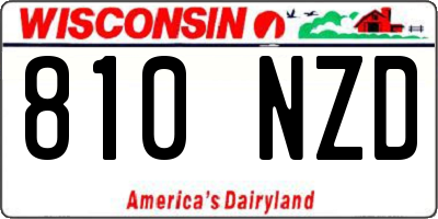 WI license plate 810NZD