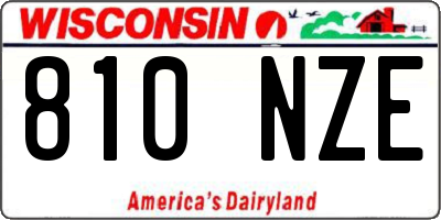 WI license plate 810NZE