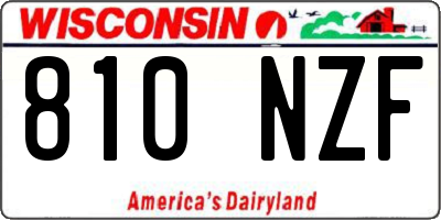 WI license plate 810NZF