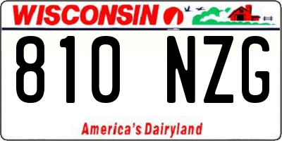 WI license plate 810NZG