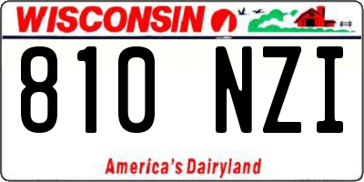 WI license plate 810NZI