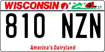 WI license plate 810NZN