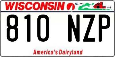 WI license plate 810NZP