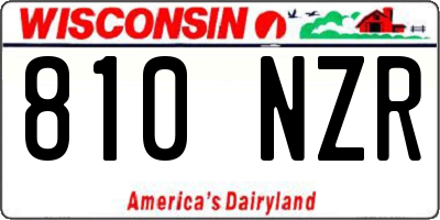 WI license plate 810NZR