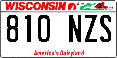 WI license plate 810NZS