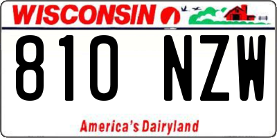 WI license plate 810NZW