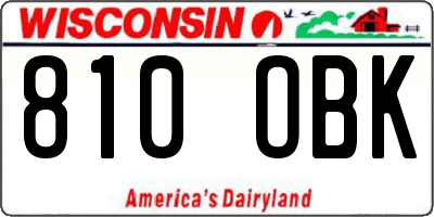 WI license plate 810OBK
