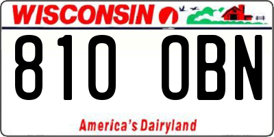 WI license plate 810OBN