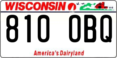 WI license plate 810OBQ