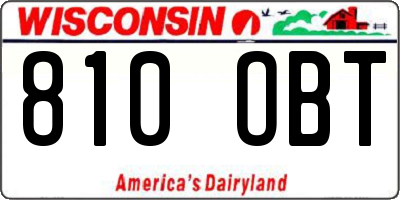 WI license plate 810OBT