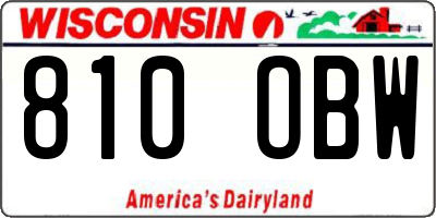 WI license plate 810OBW