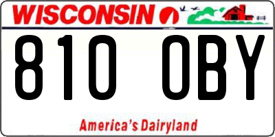 WI license plate 810OBY