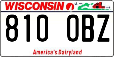 WI license plate 810OBZ