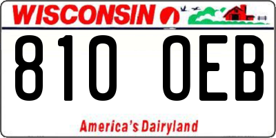 WI license plate 810OEB
