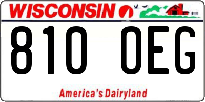 WI license plate 810OEG