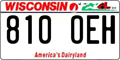 WI license plate 810OEH