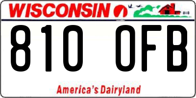 WI license plate 810OFB