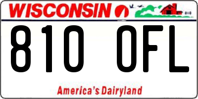 WI license plate 810OFL