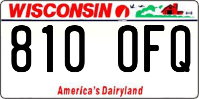 WI license plate 810OFQ