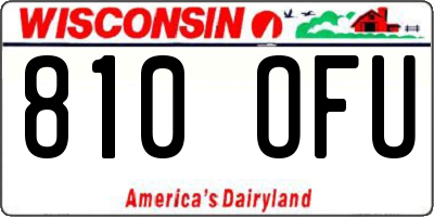 WI license plate 810OFU
